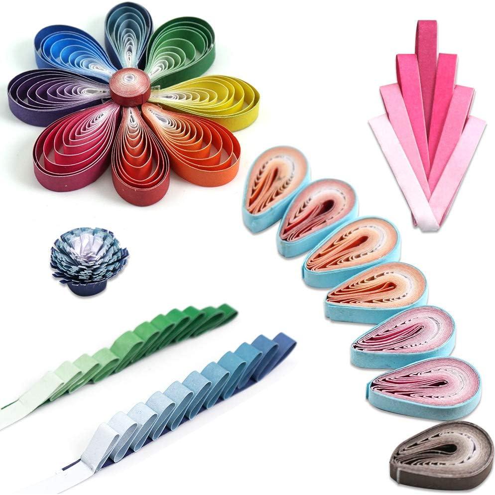 JUYA Juego de Papel Quilling Gradiente 10 Colores 3 mm