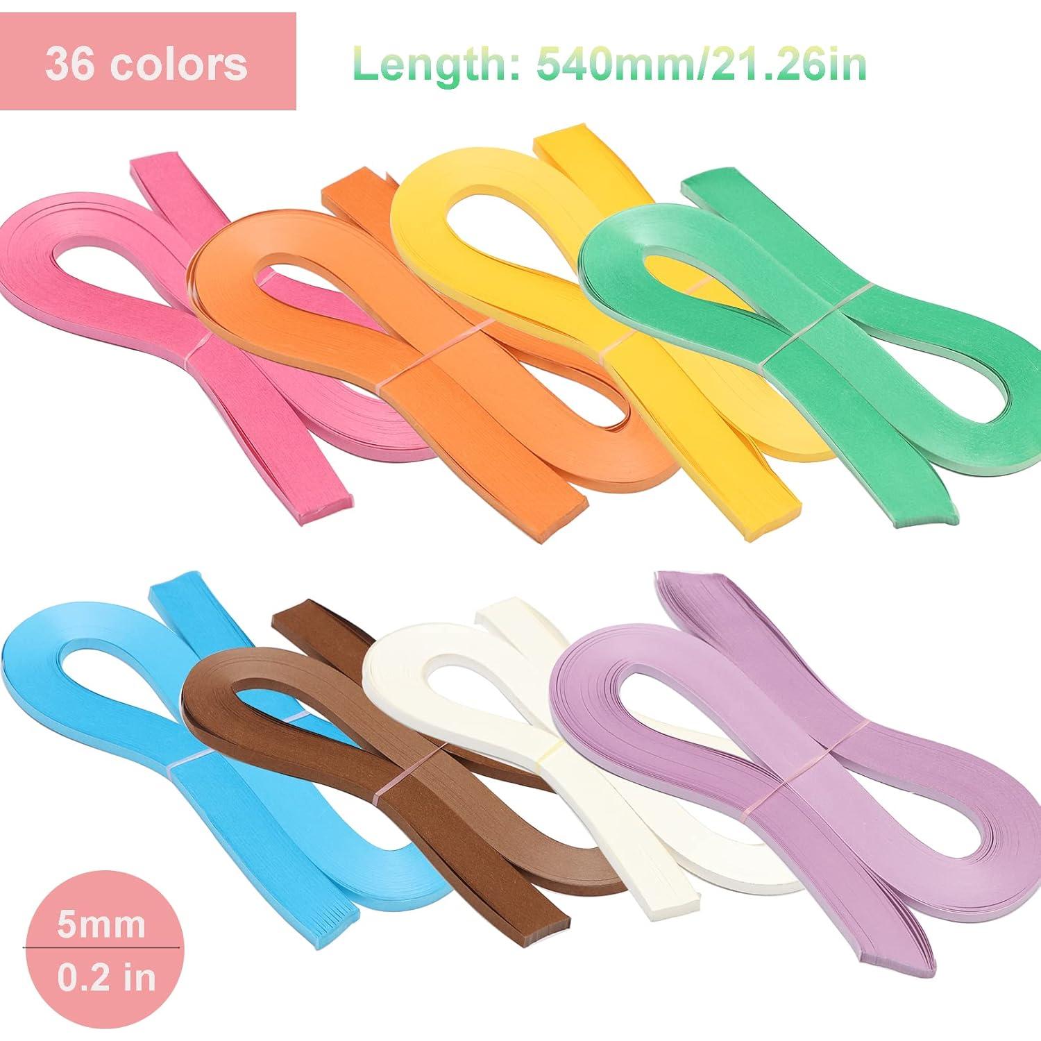 Tiras de Papel para Quilling YROUHNAE 36 Colores 5mm x 54cm