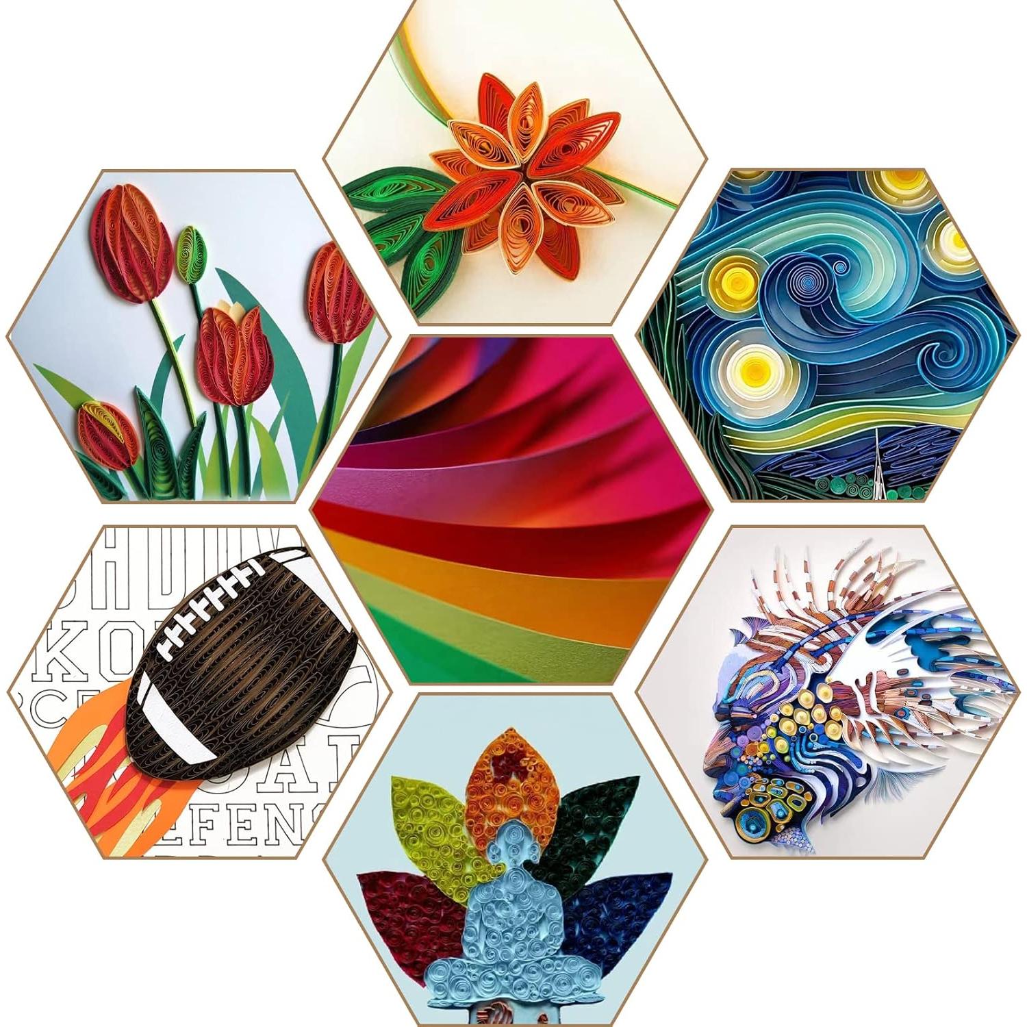 Tiras de Papel para Quilling YROUHNAE 36 Colores 5mm x 54cm