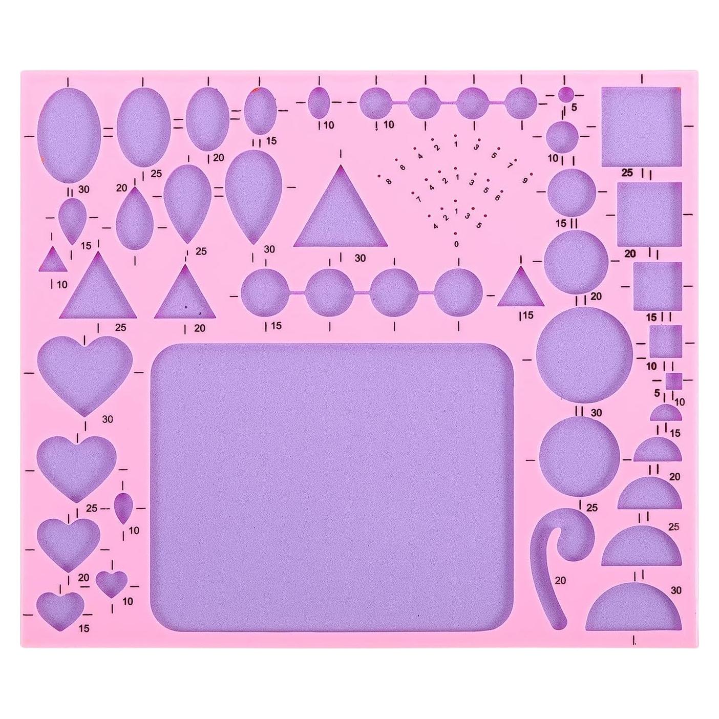 Plantilla de Quilling MECCANIXITY 21x17.8 cm Rosa