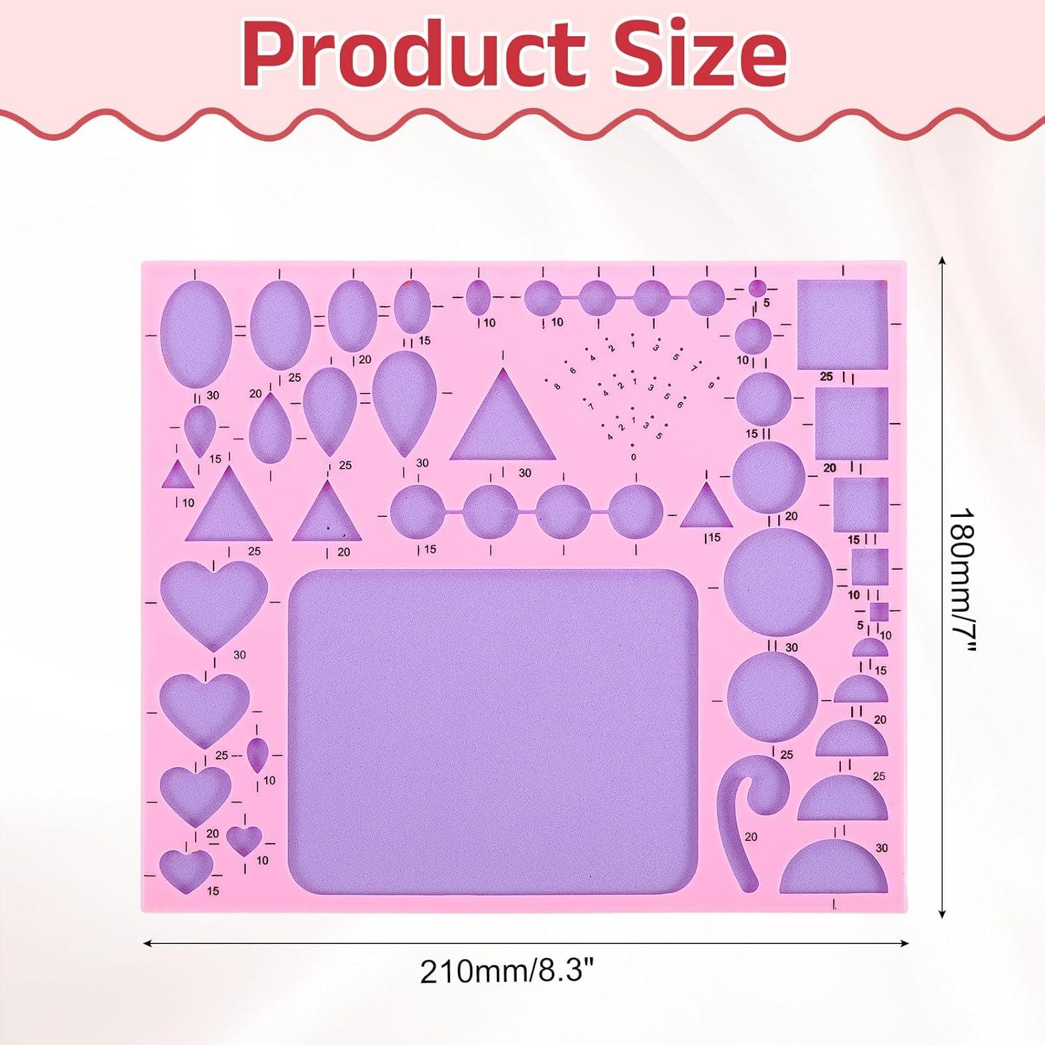 Plantilla de Quilling MECCANIXITY 21x17.8 cm Rosa