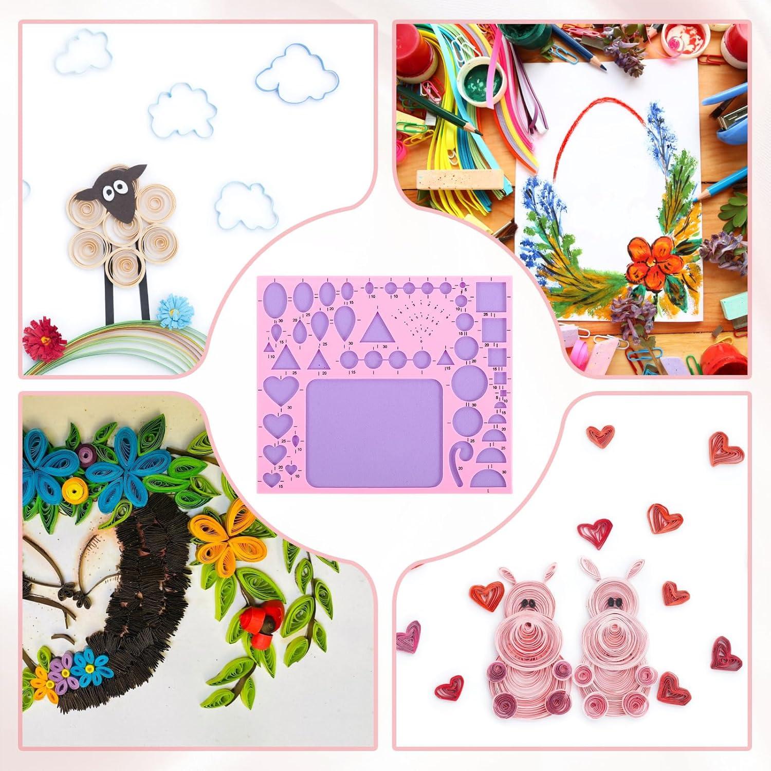 Plantilla de Quilling MECCANIXITY 21x17.8 cm Rosa