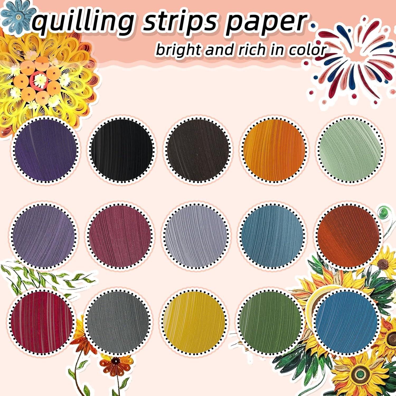 360 Tiras de Papel Quilling 3mm x 54cm - Color Blanco