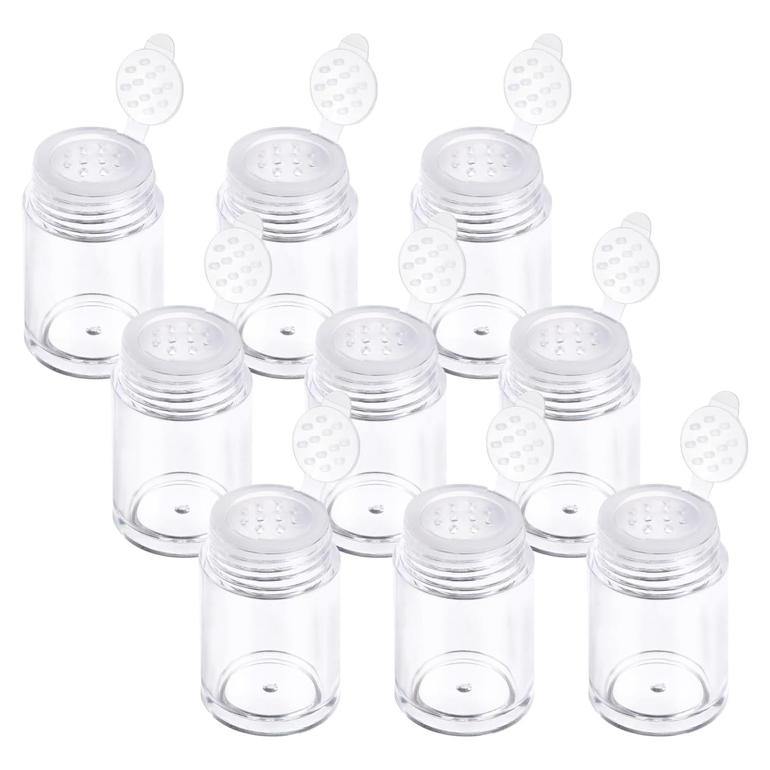 9 Botellas de Plástico Transparente 10ml InnoHHustle para Polvo
