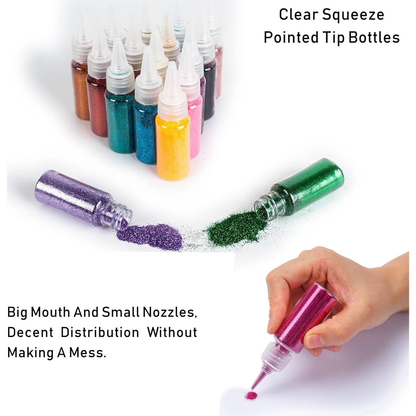 18 Colores Polvo de Brillo Acrílico DECOYARDOO 216g Multiusos