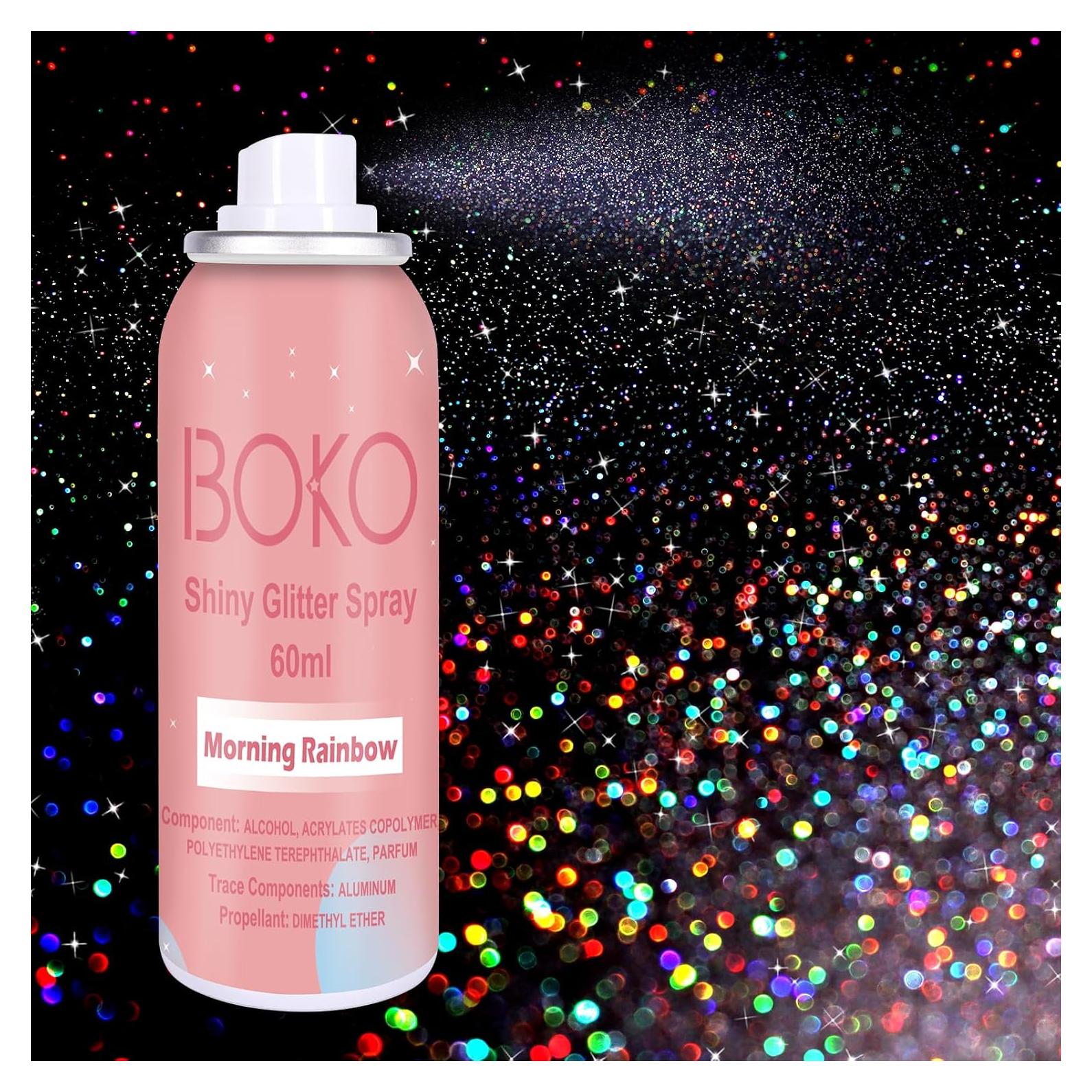 Spray de Brillo Holográfico Boko 60ml para Cuerpo y Cabello