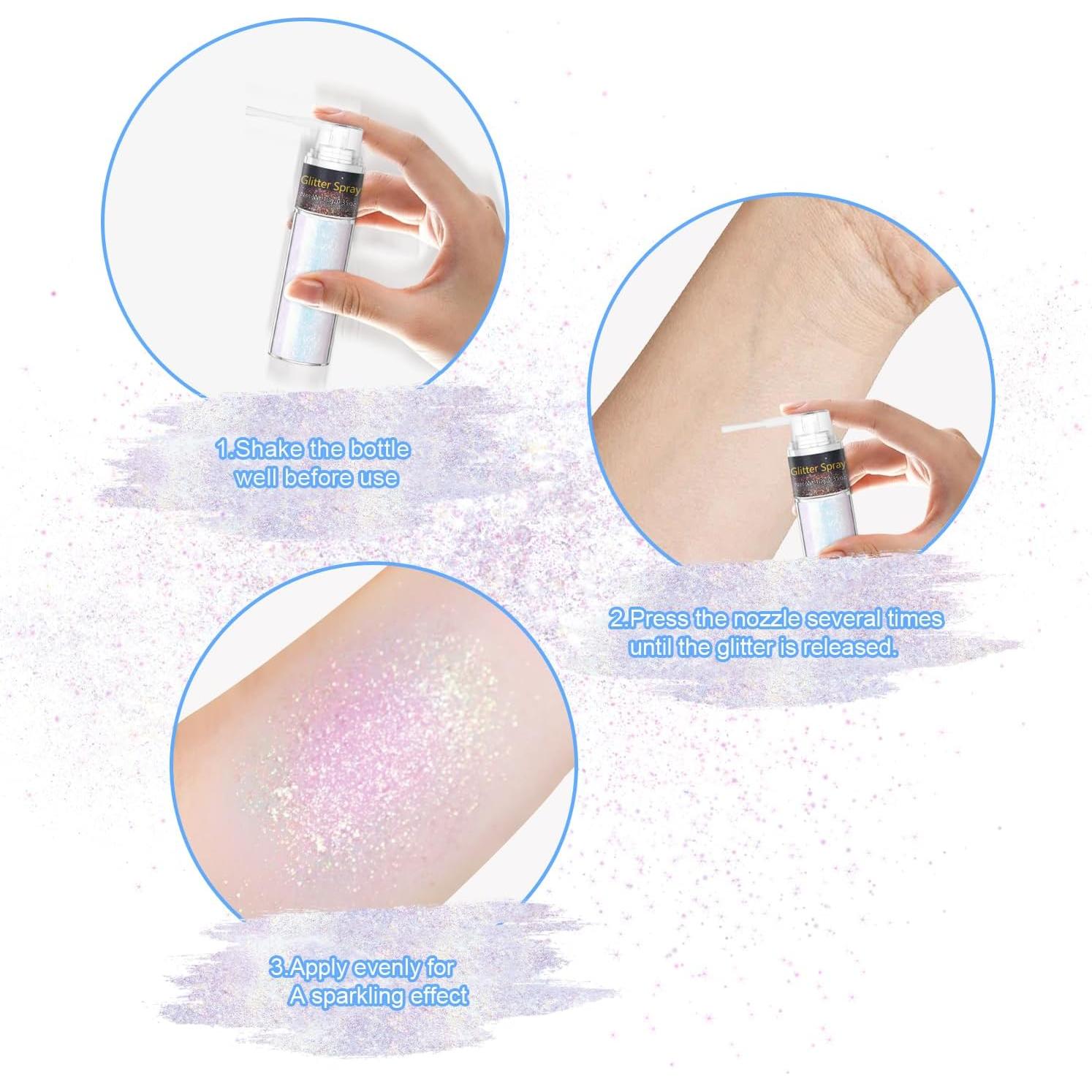 Spray de Brillo Corporal Gadmlury 32g Rosa Brillante