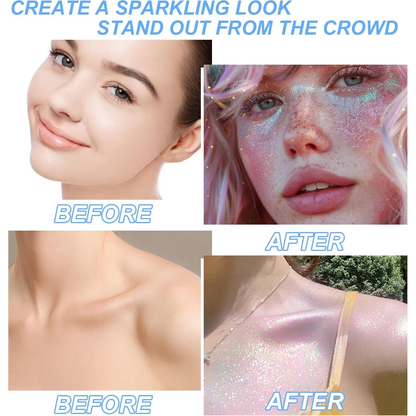 Spray de Brillo Corporal Gadmlury 32g Rosa Brillante