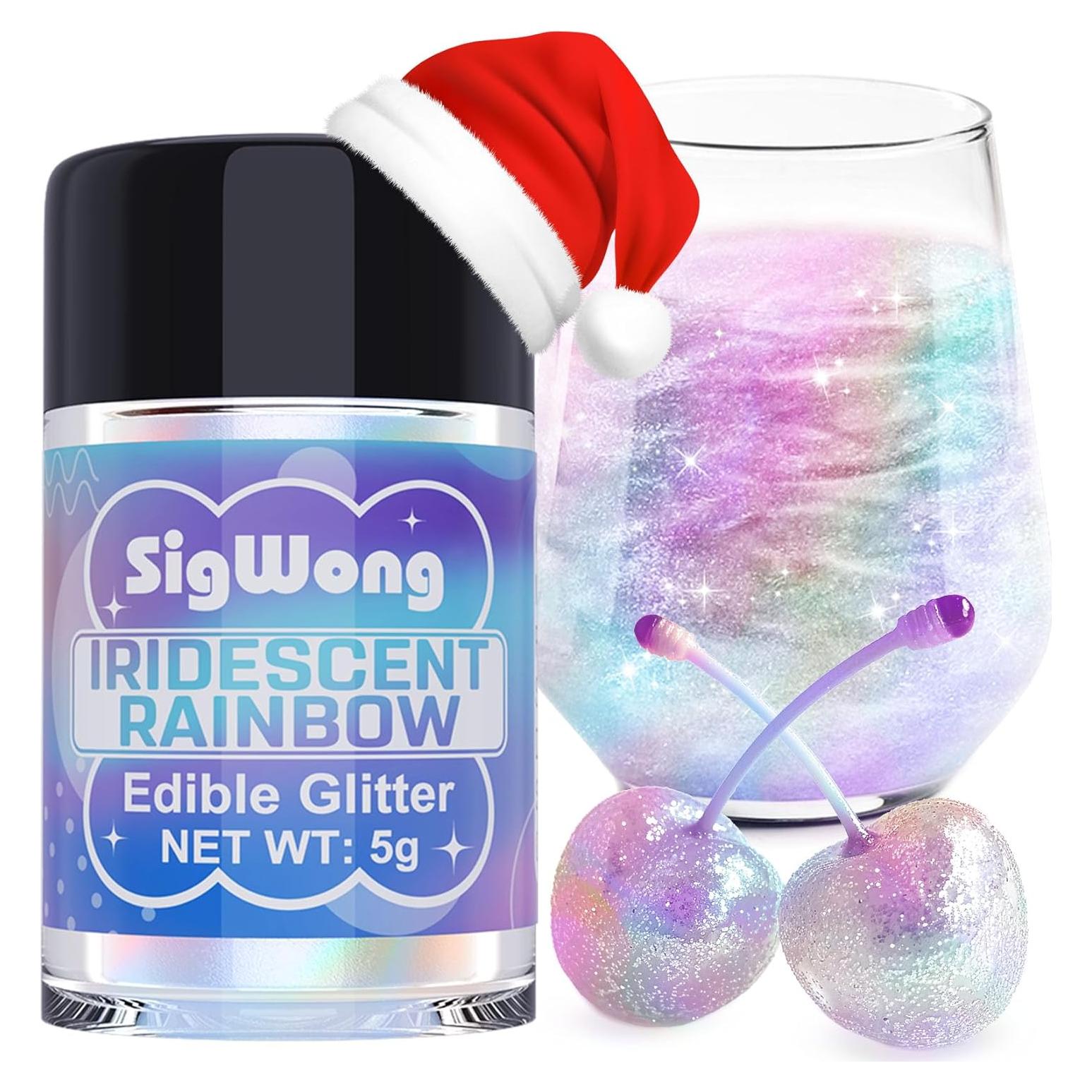 Glitter Comestible Arcoíris SigWong - 5g Brillo Alimenticio