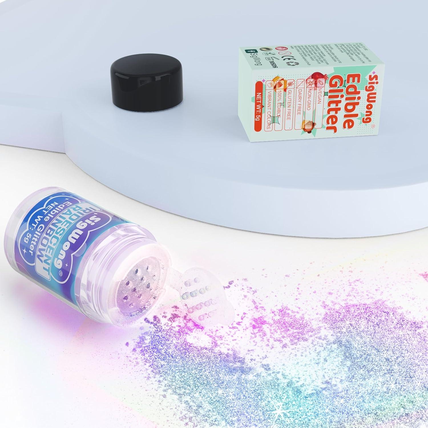 Glitter Comestible Arcoíris SigWong - 5g Brillo Alimenticio