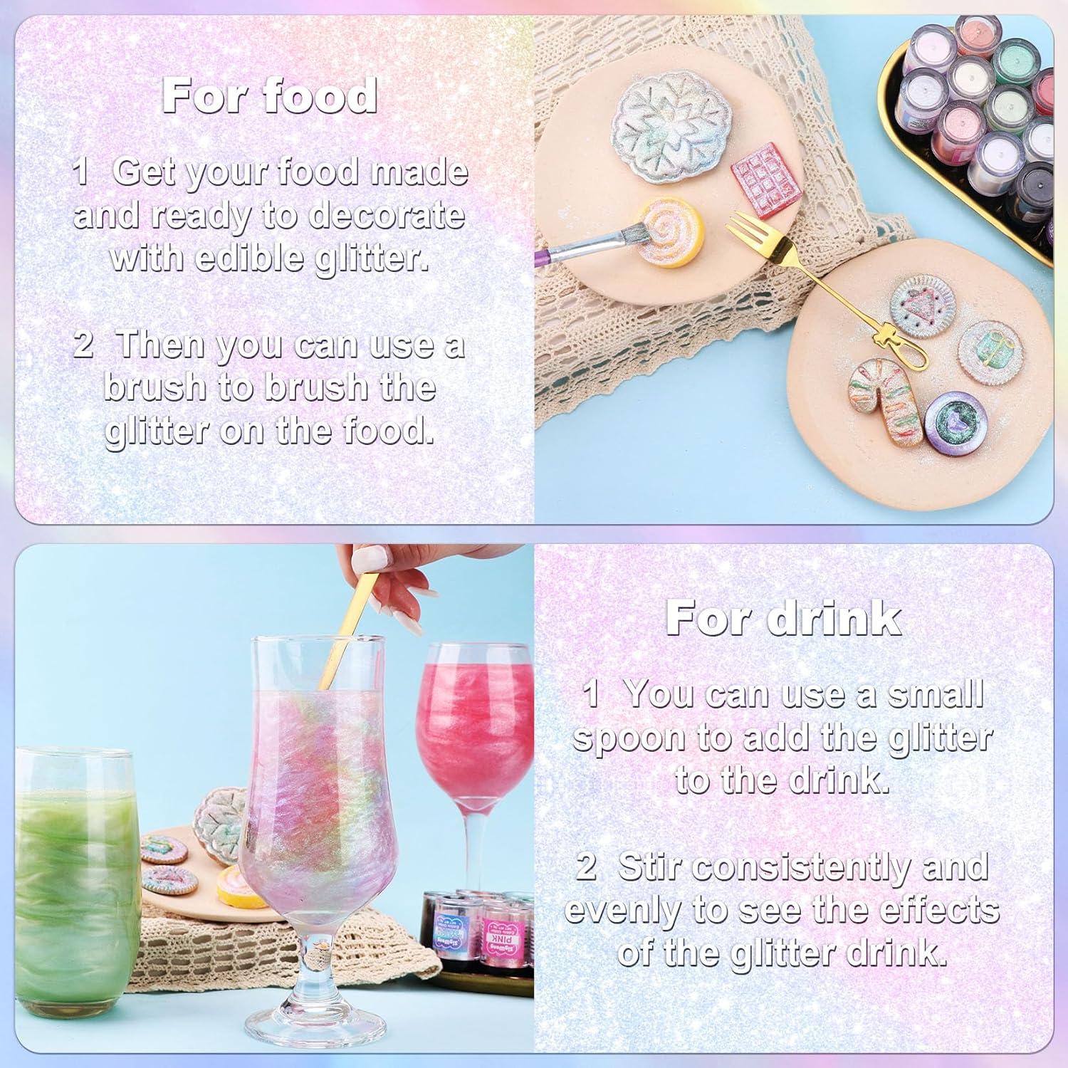 Glitter Comestible Arcoíris SigWong - 5g Brillo Alimenticio