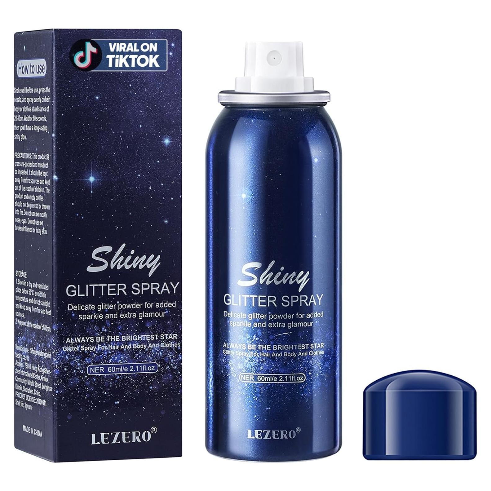 Spray Brillante Temporal Lezero 56.7ml para Cuerpo y Cabello