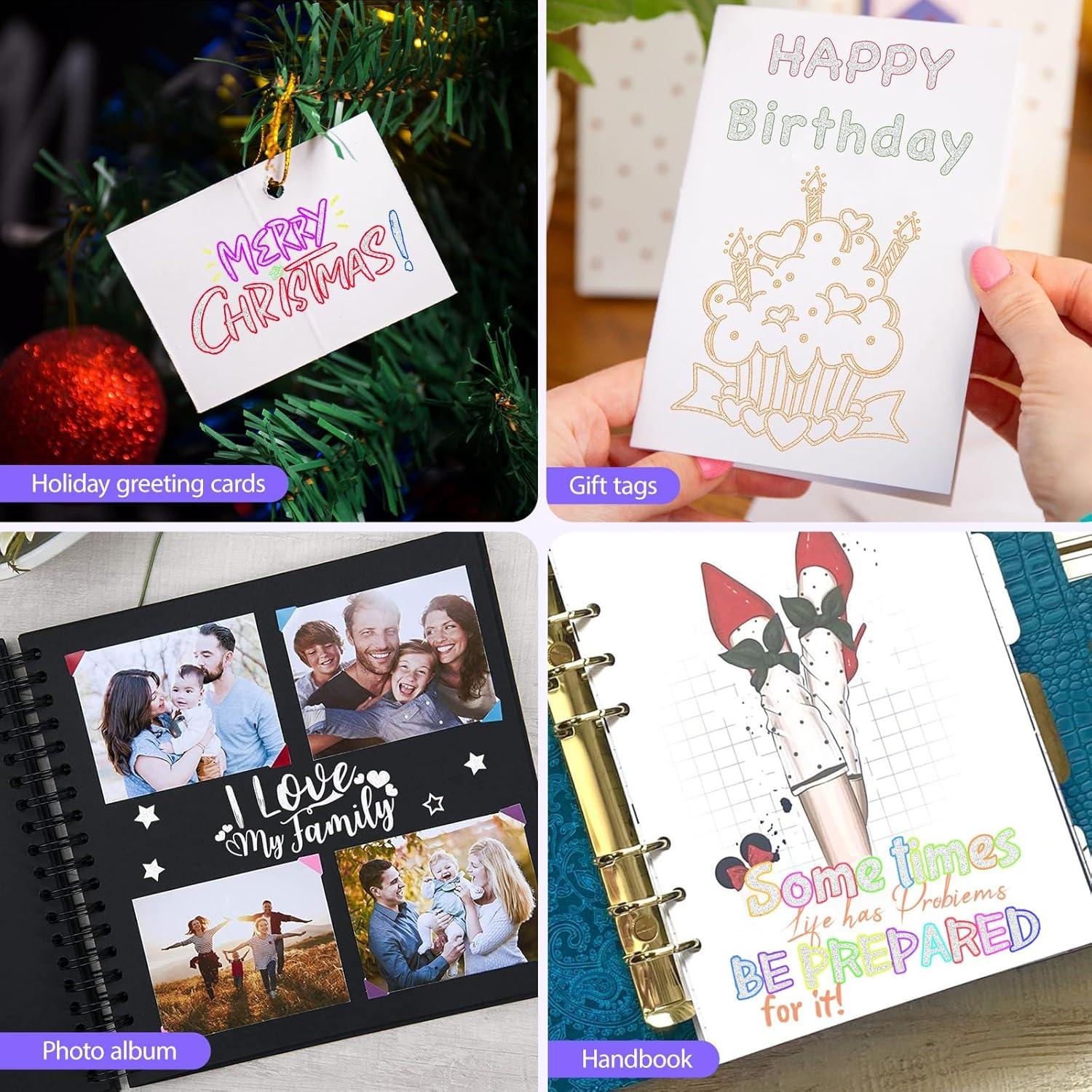 Marcadores Brillantes WISHOMEIN 12 Colores Doble Línea 2mm