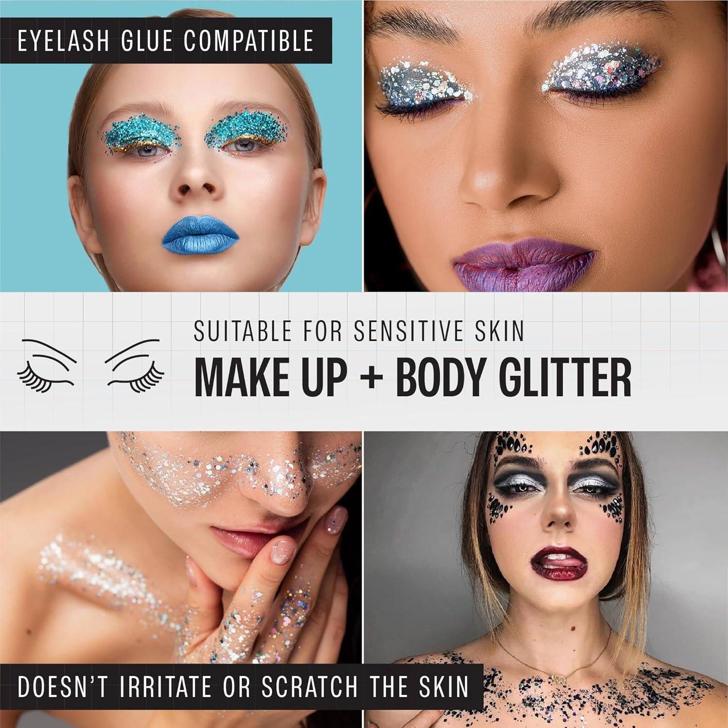 Glitter Corporal Holográfico Chunky Sojourner 16 Colores + Pegamento