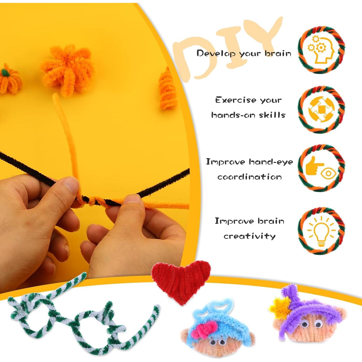 Juego de 240 Limpiapipas Chenille Yizzvb6851 4 Colores