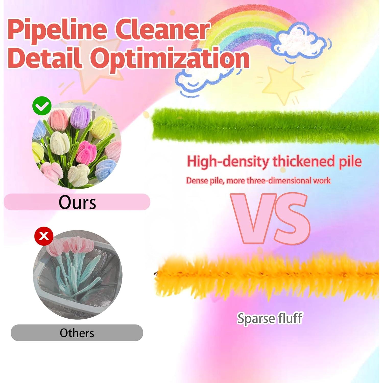 Kit de Limpiapipas Coloreados 400 pcs Chinystyle Manualidades