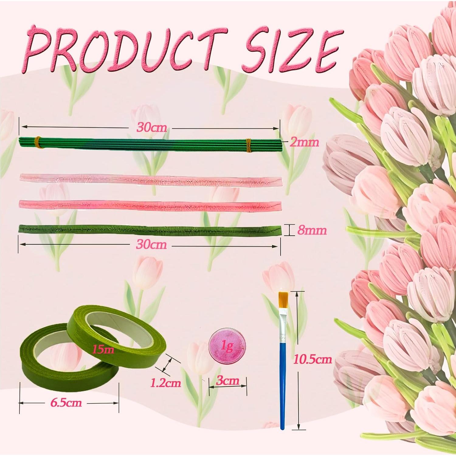 Juego de limpiapipas 300 piezas 8mm Rosa Verde Manualidades