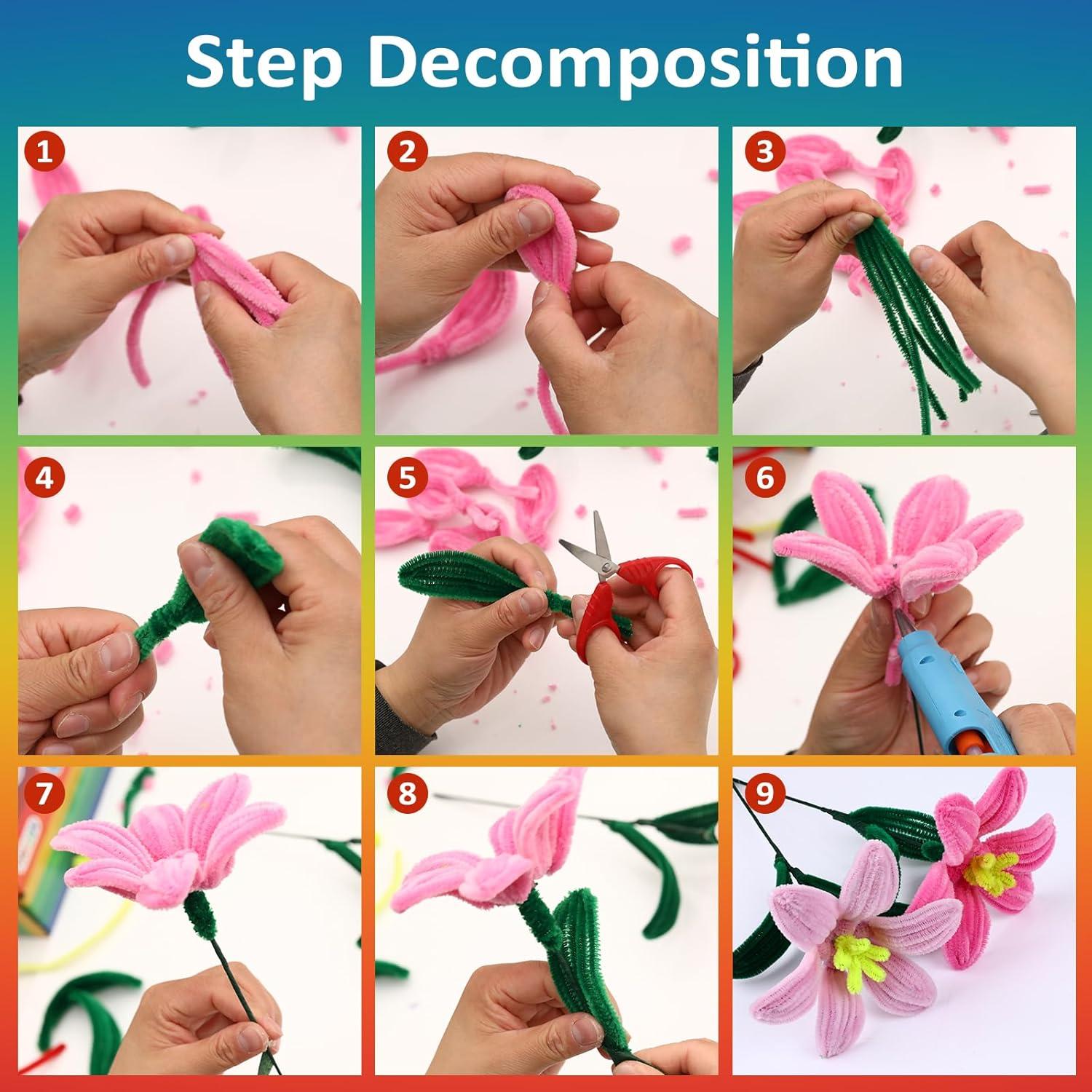 400 Limpiapipas Chenille MITINU 30.48cm 20 Colores Manualidades