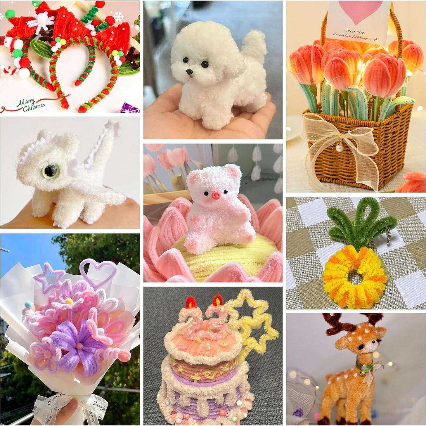 400 Limpiapipas Chenille MITINU 30.48cm 20 Colores Manualidades