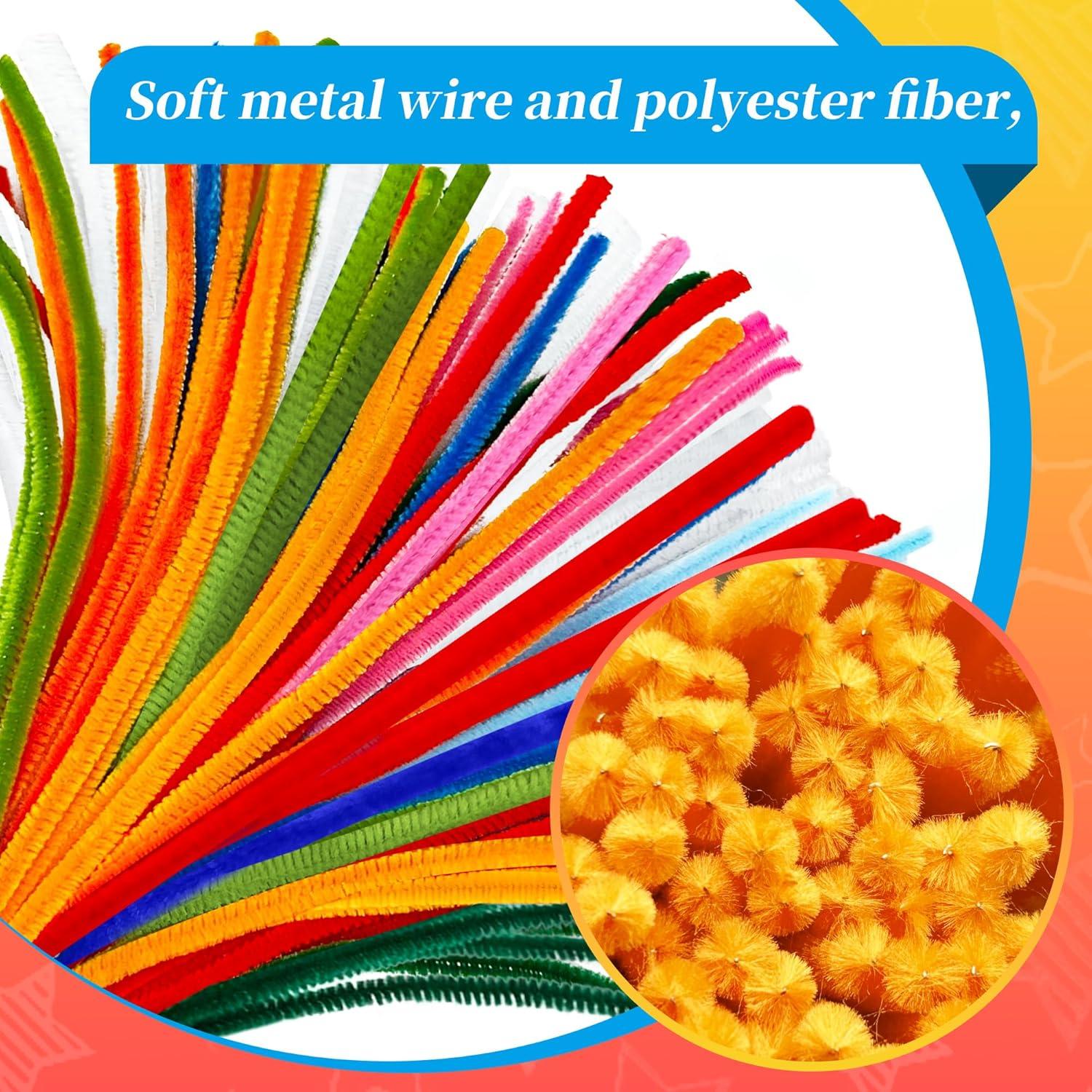 100 Limpiadores de Tubos Yoblink Naranja para Manualidades