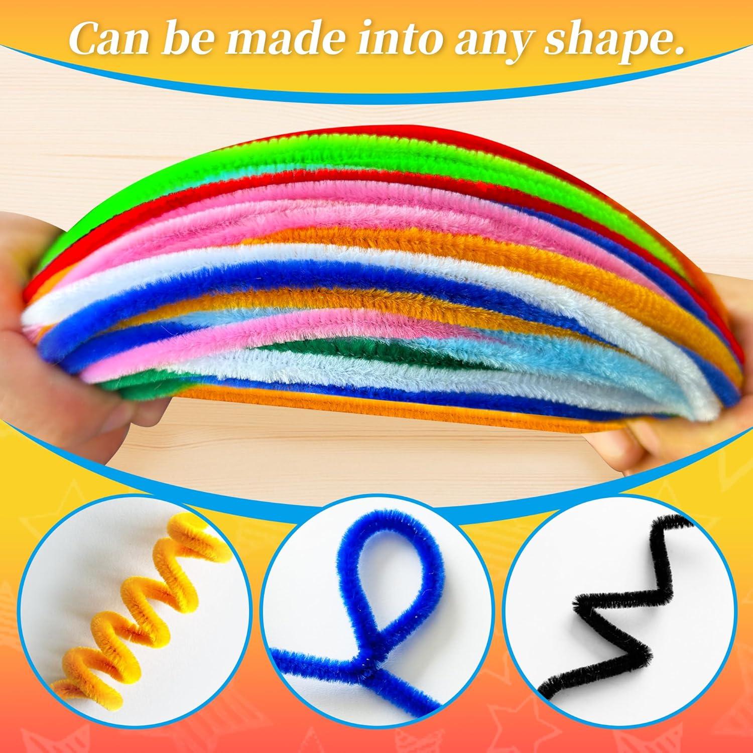 100 Limpiadores de Tubos Yoblink Naranja para Manualidades