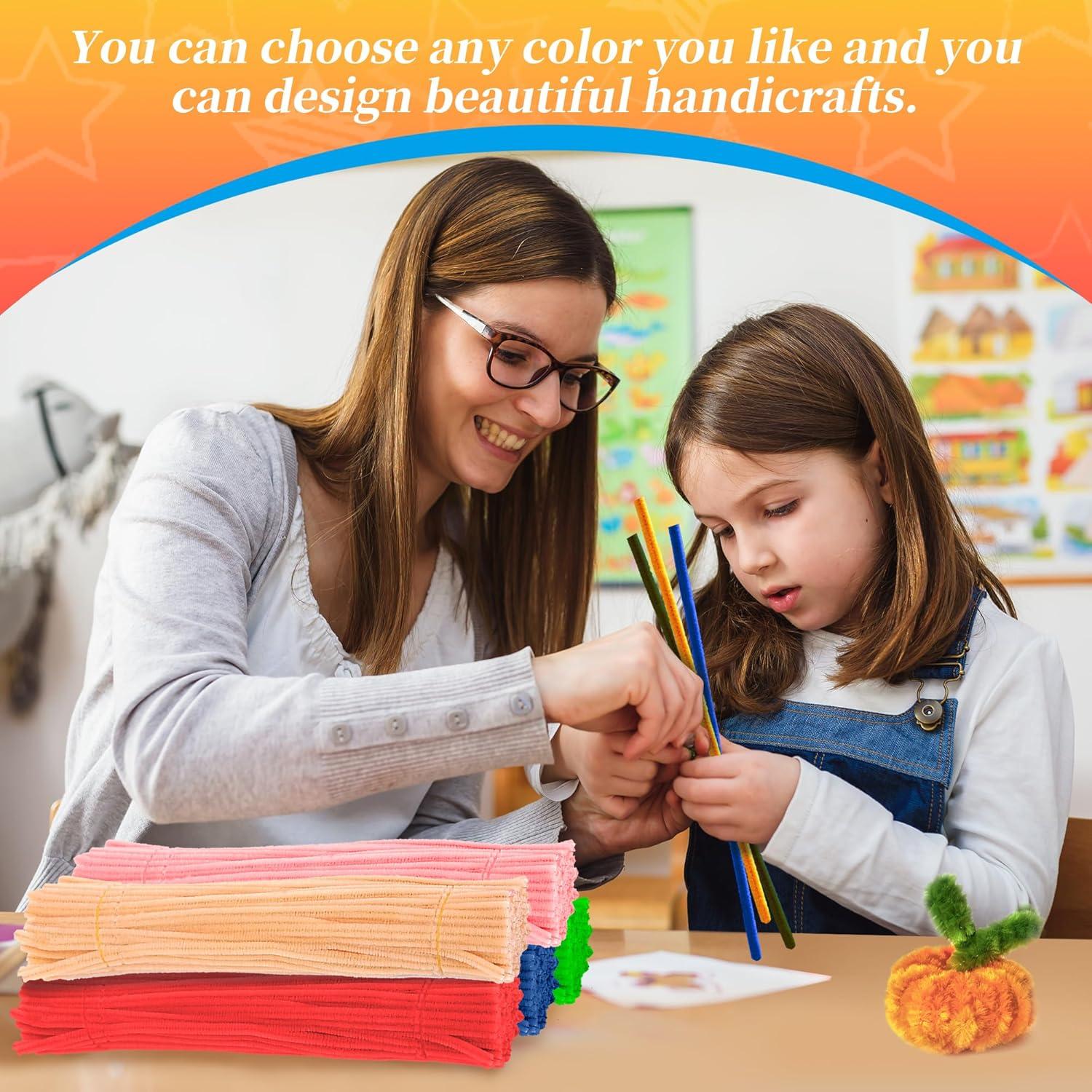 100 Limpiadores de Tubos Yoblink Naranja para Manualidades