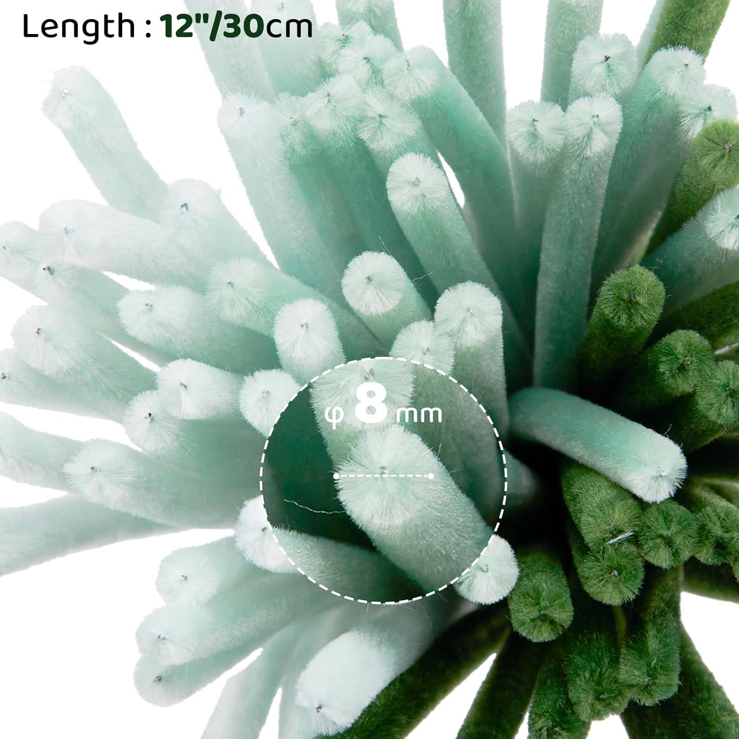 Limpiapipas Chenille Verde Pastel 300 Piezas 30.48 cm