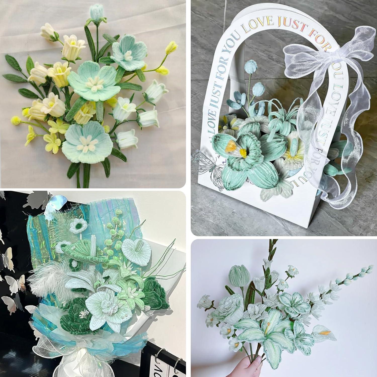 Limpiapipas Chenille Verde Pastel 300 Piezas 30.48 cm