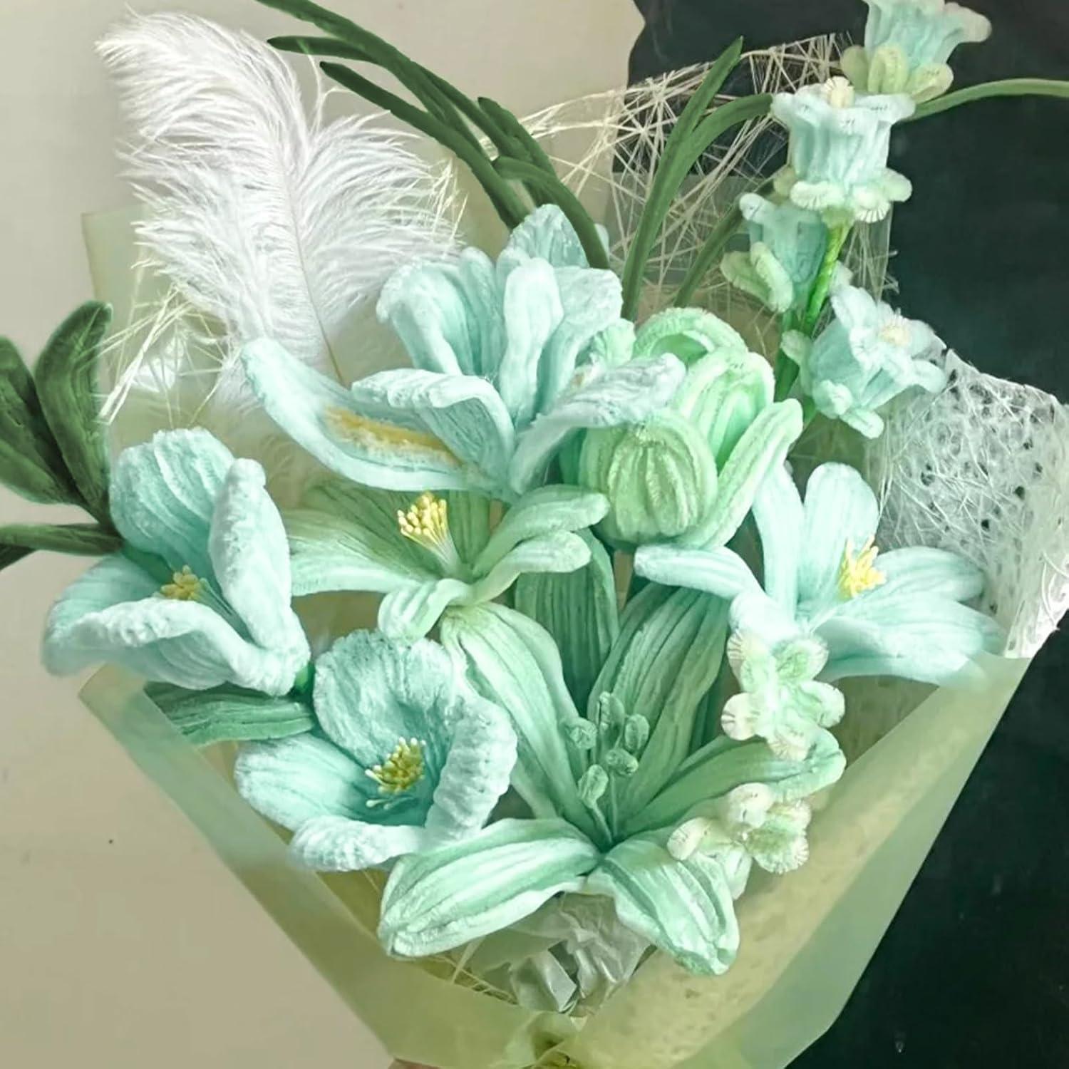 Limpiapipas Chenille Verde Pastel 300 Piezas 30.48 cm