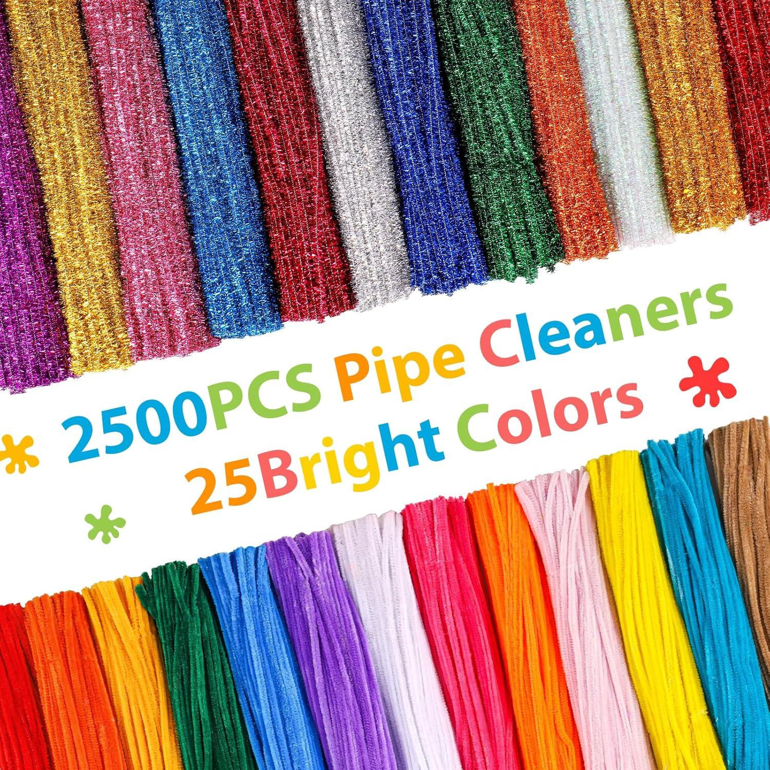 Limpiapipas Caydo 2500 Piezas 25 Colores 6 mm x 30 cm