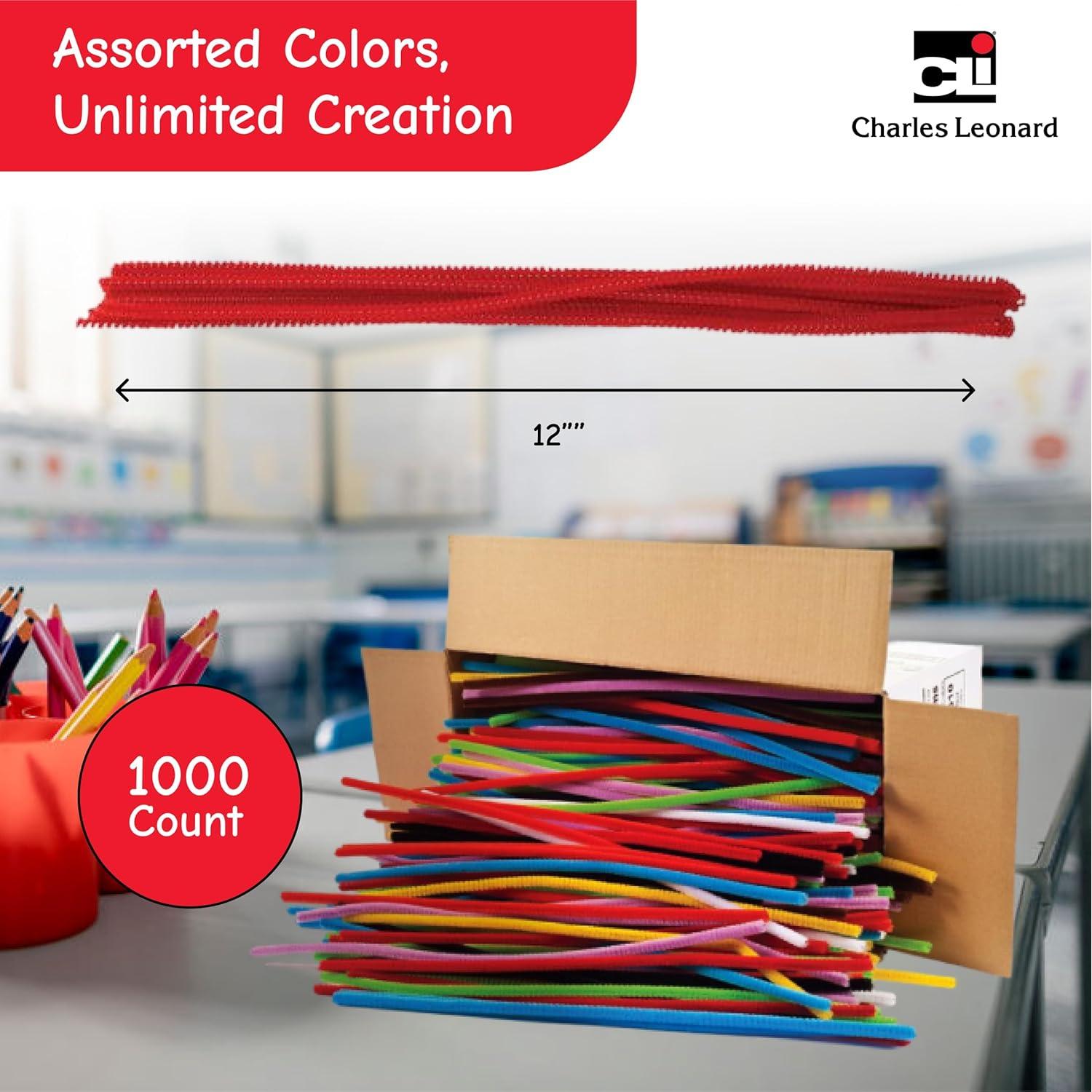 Limpiapipas a granel Charles Leonard 1000 unidades 4mm x 30.48cm