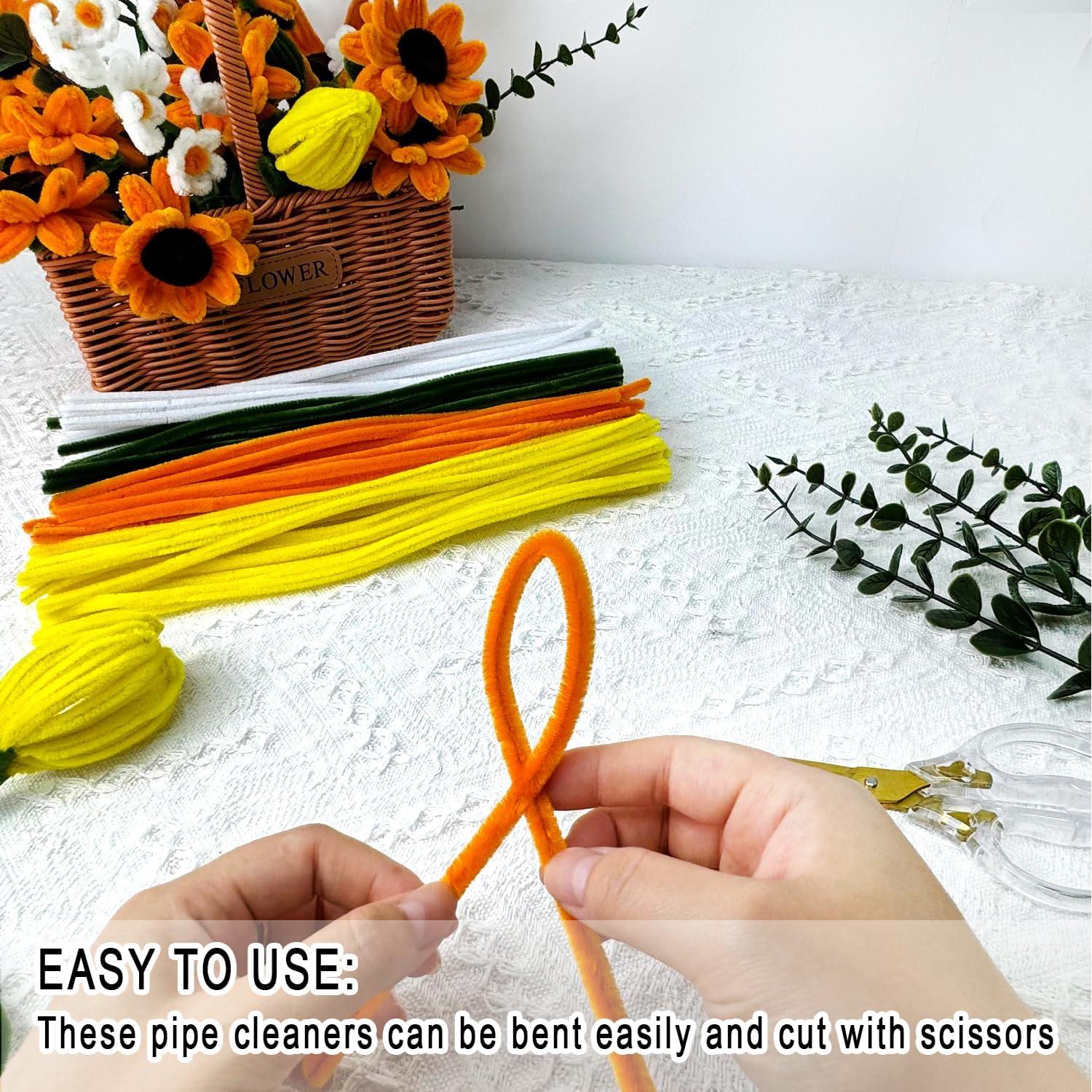 Kit de Manualidades Morcheiong 480 Piezas Flores DIY Verde Amarillo