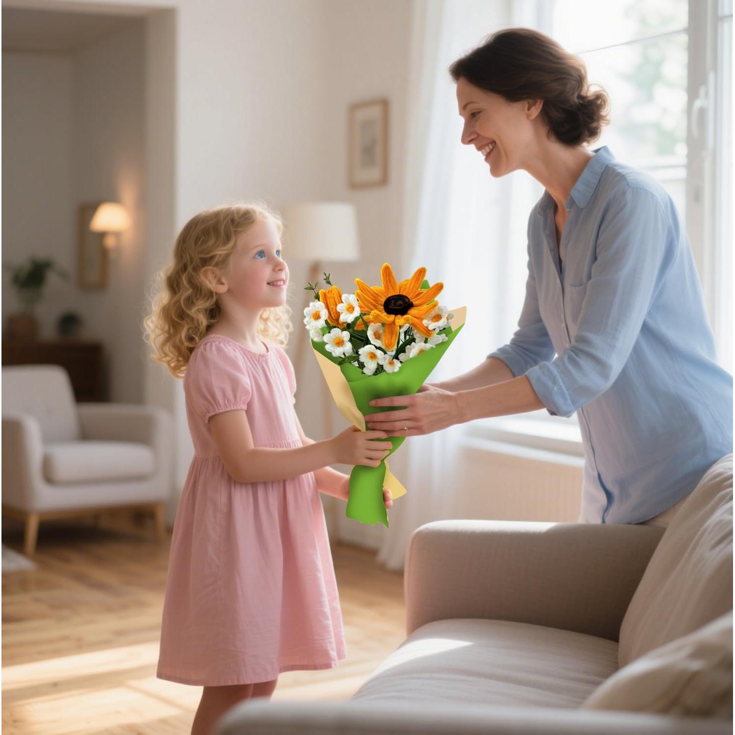 Kit de Manualidades Morcheiong 480 Piezas Flores DIY Verde Amarillo