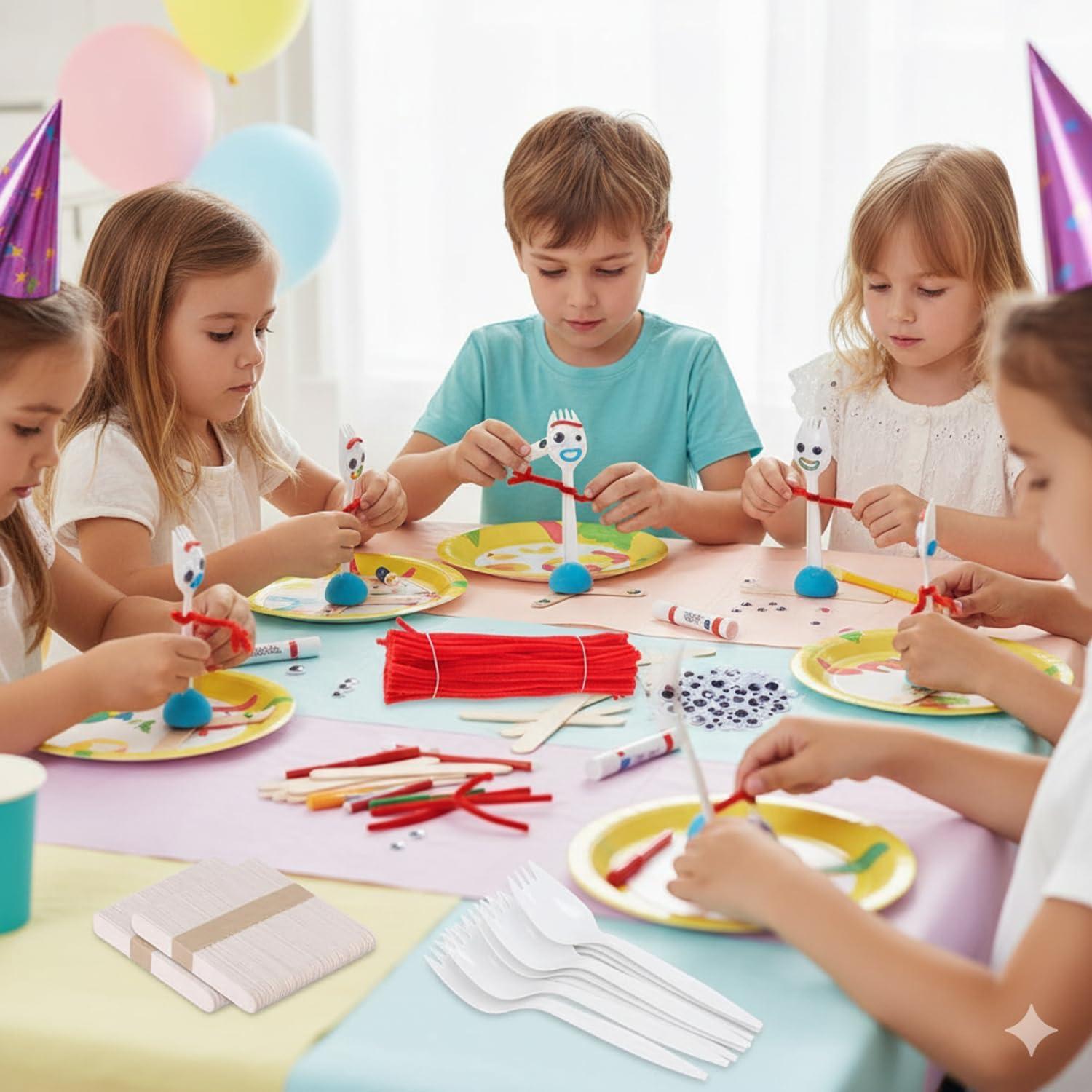 Set de Creatividad Vazkequ con 100 Tenedores y Accesorios