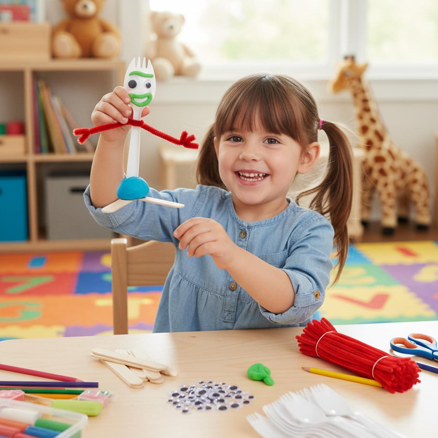 Set de Creatividad Vazkequ con 100 Tenedores y Accesorios