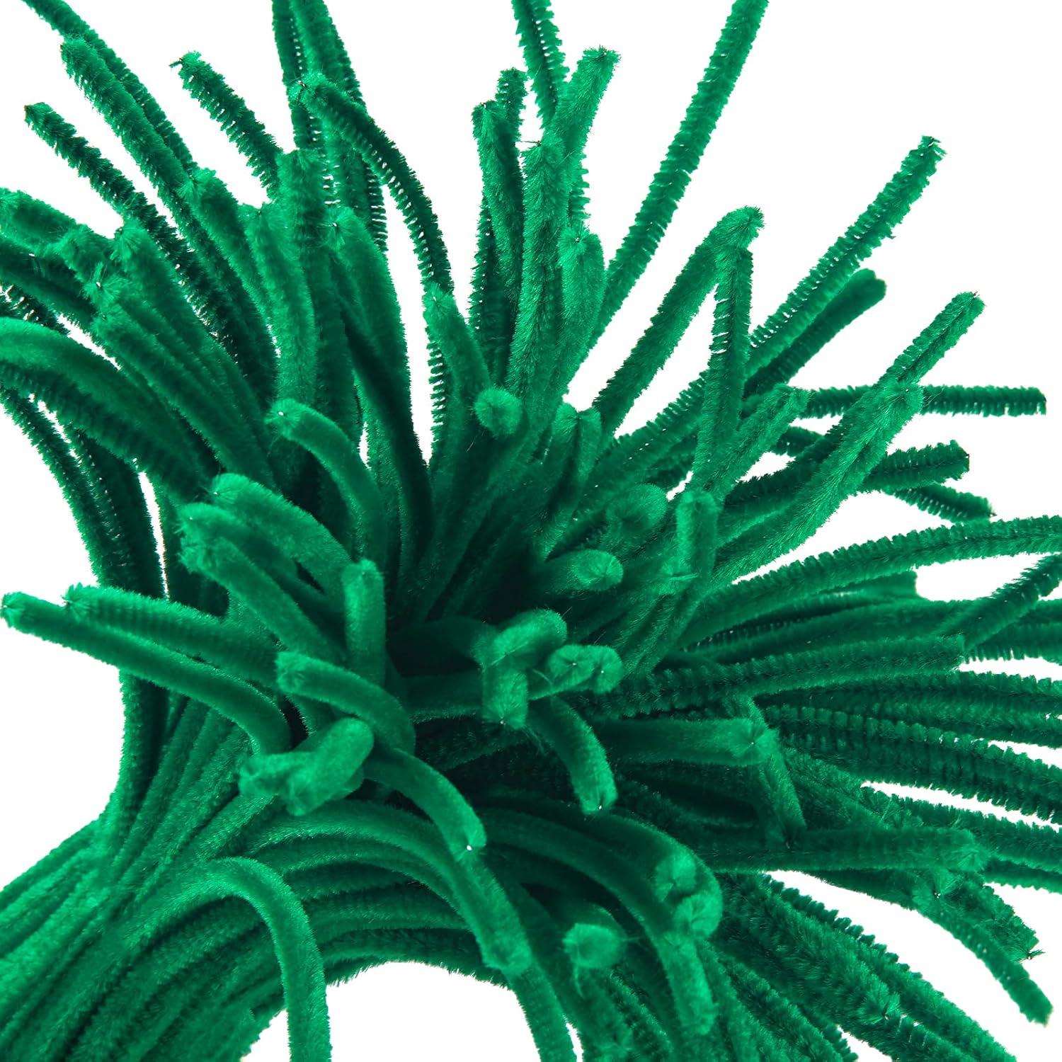 Limpiadores de Tubos Chenille Cuttte 300pcs 6mm x 30cm Verde Oscuro