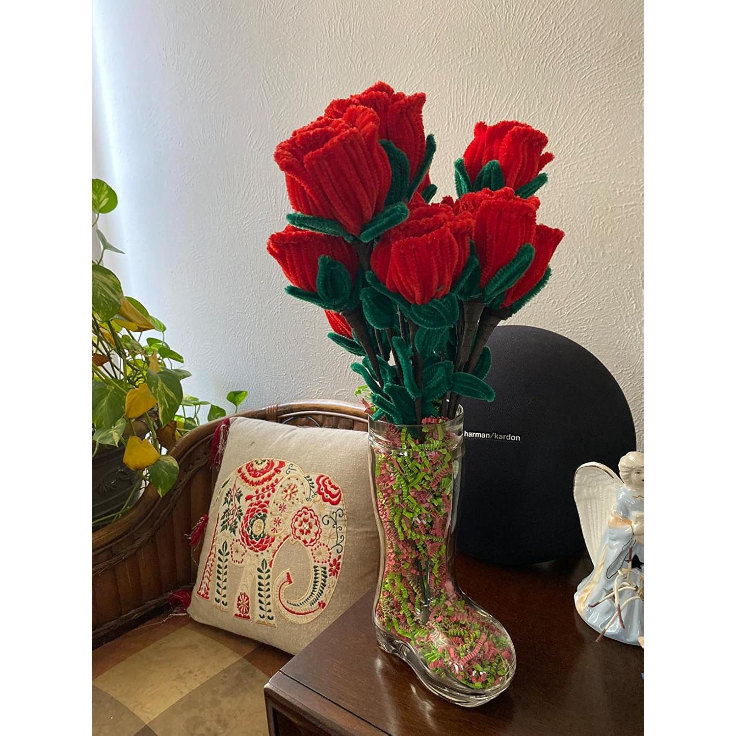 Limpiadores de Tubos Chenille Cuttte 300pcs 6mm x 30cm Verde Oscuro