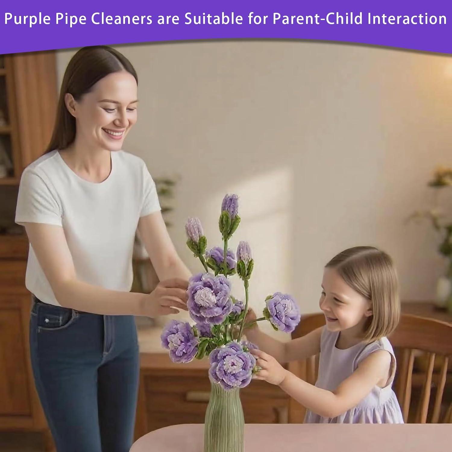 600 Limpiapipas Morados para Manualidades DIY - Joinshow