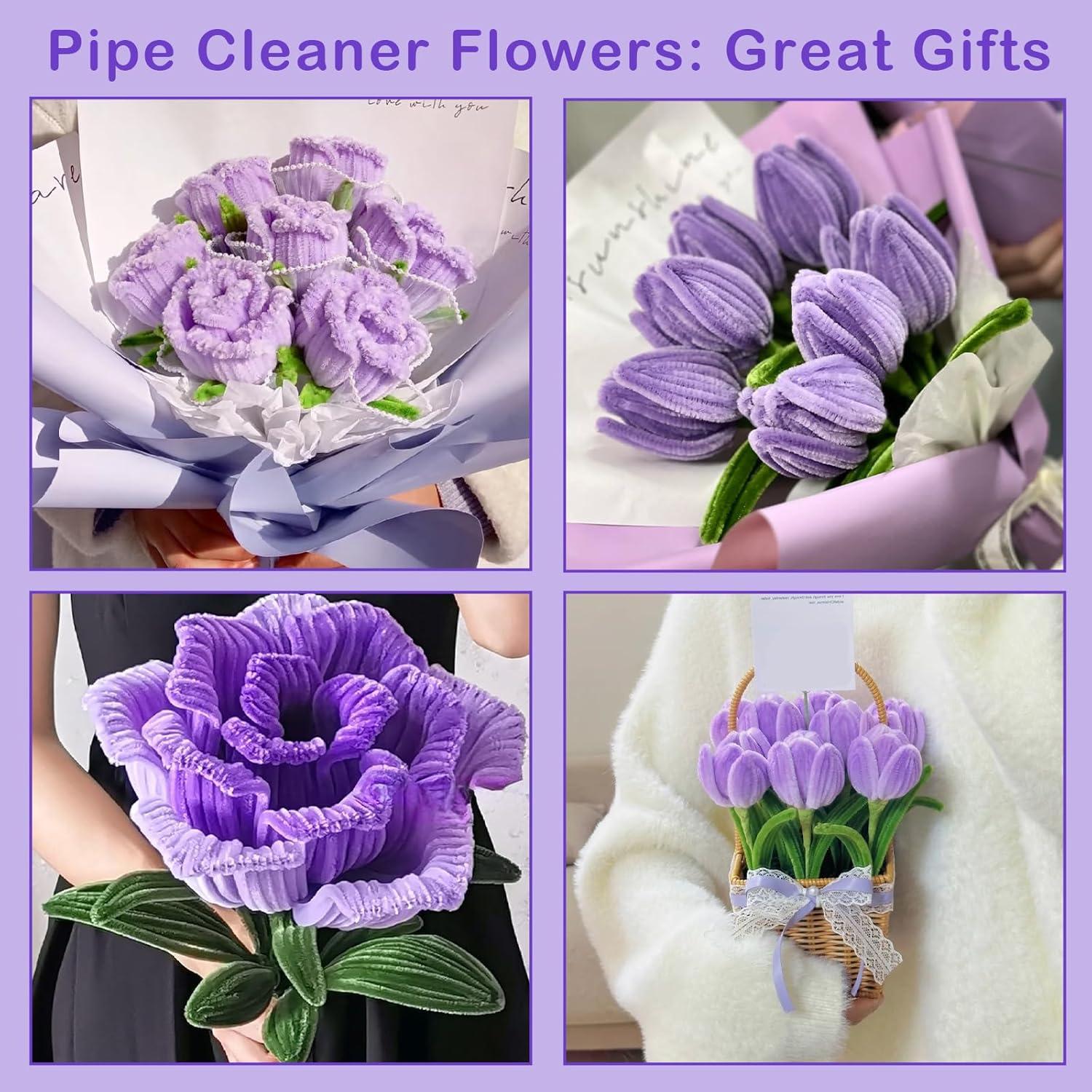 600 Limpiapipas Morados para Manualidades DIY - Joinshow