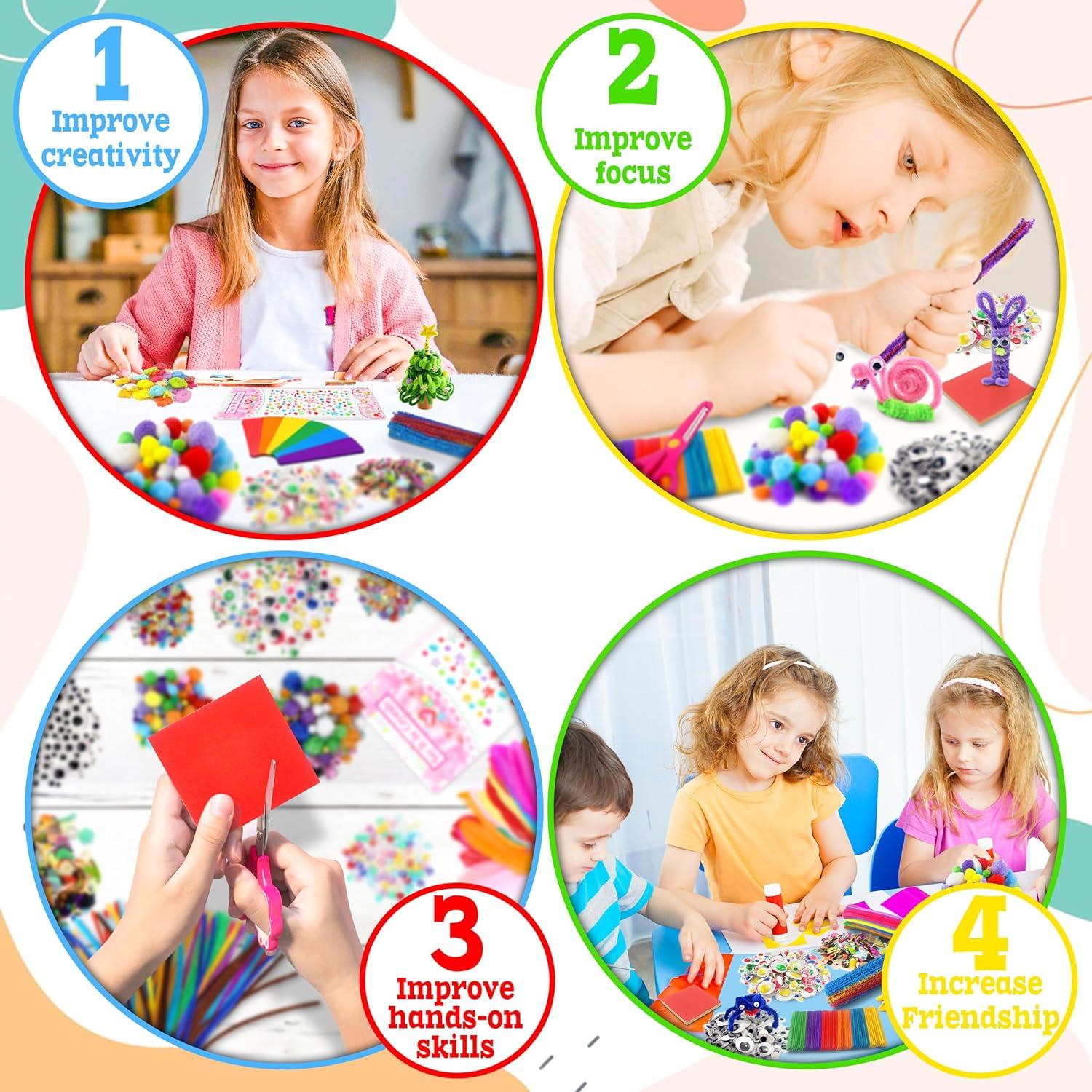 Kit de Manualidades LINAYE 2150 Piezas para Niños 4-10 Años