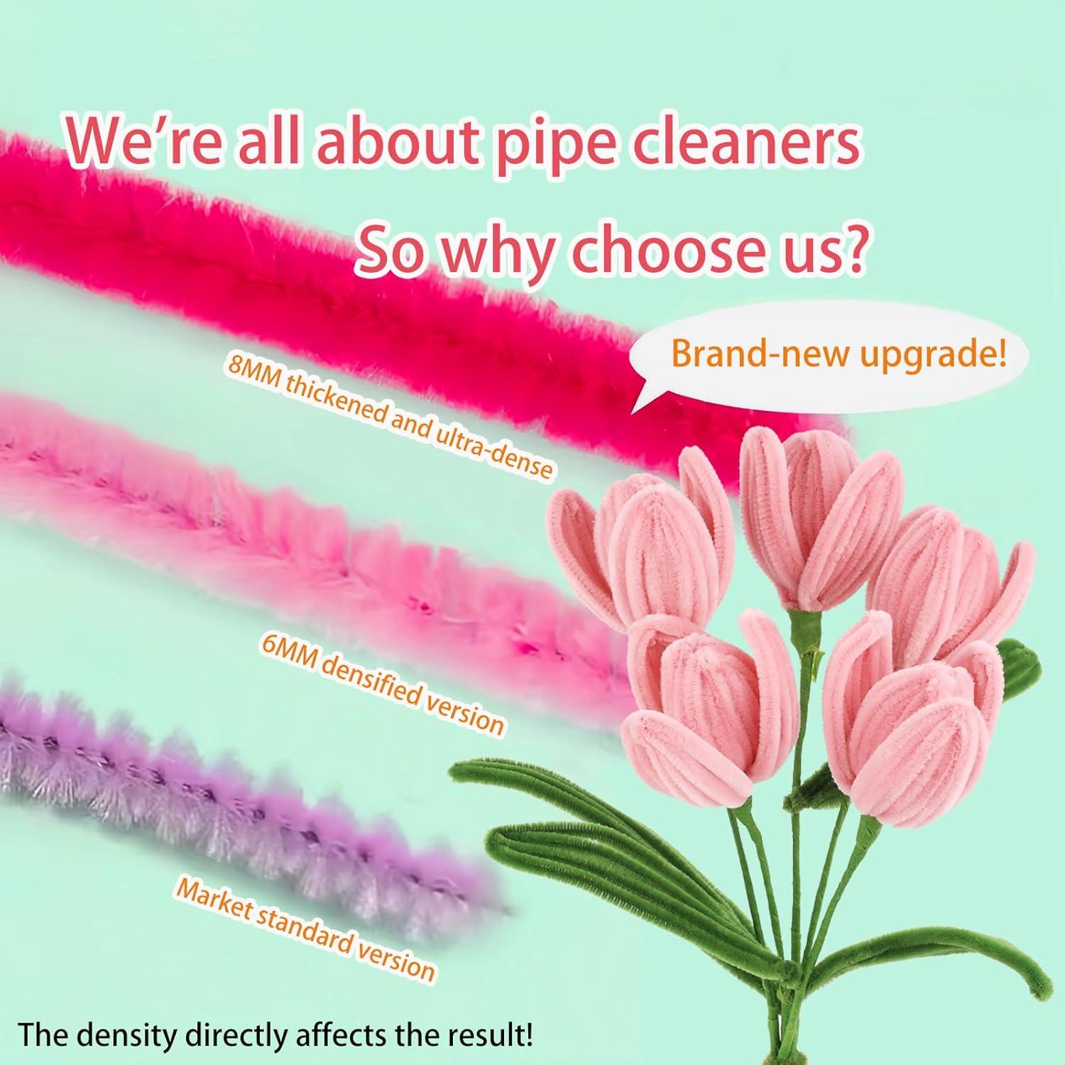 Kit de Limpiapipas HUEYTON 400 Piezas Lavanda DIY Manualidades