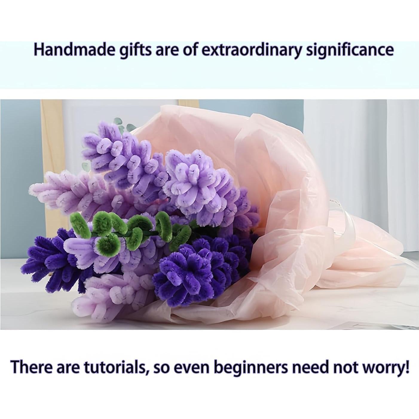 Kit de Limpiapipas HUEYTON 400 Piezas Lavanda DIY Manualidades