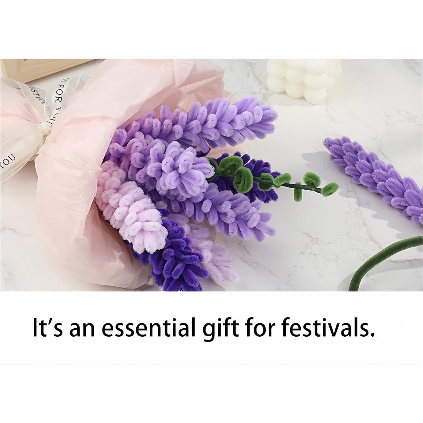 Kit de Limpiapipas HUEYTON 400 Piezas Lavanda DIY Manualidades