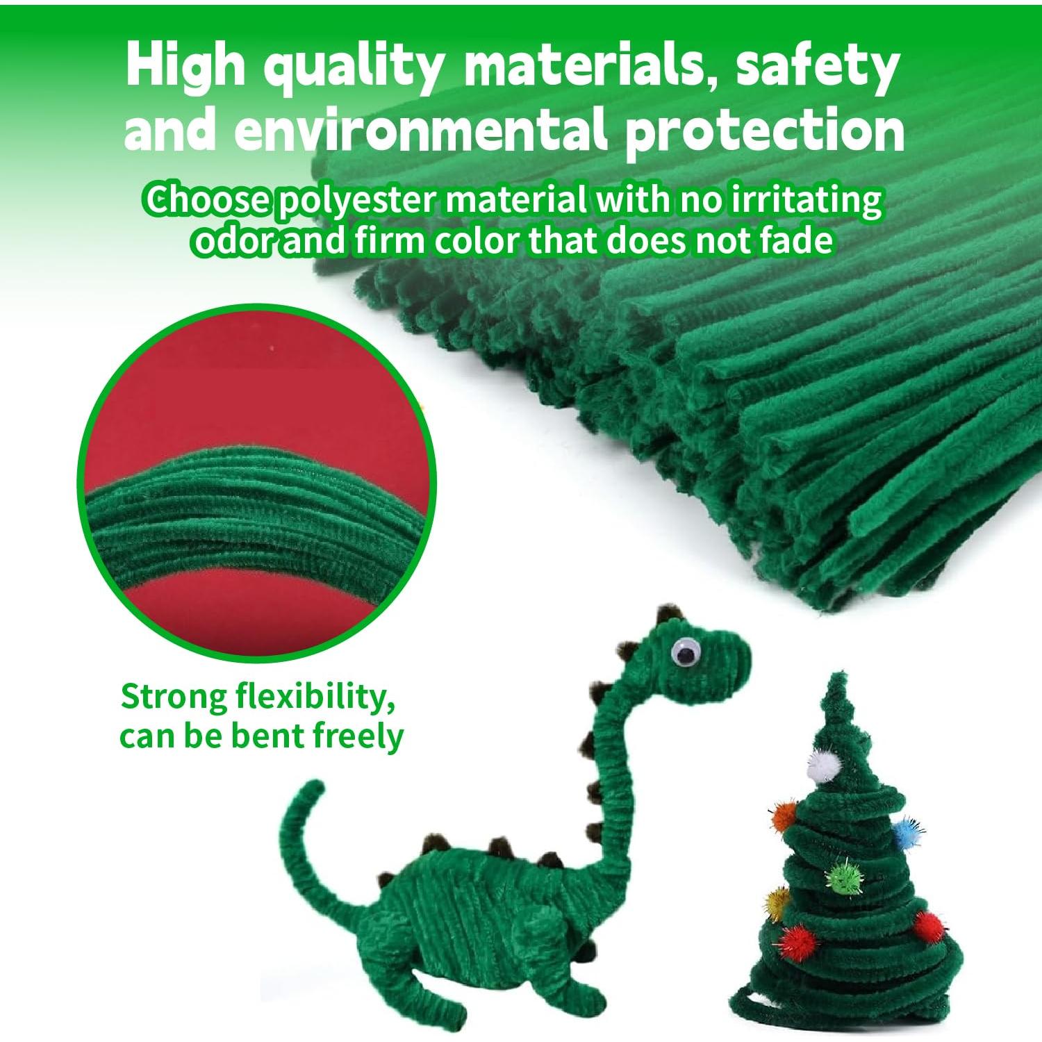 Juego de Limpiapipas Verde 200pcs ZenithFast 30cm para Manualidades