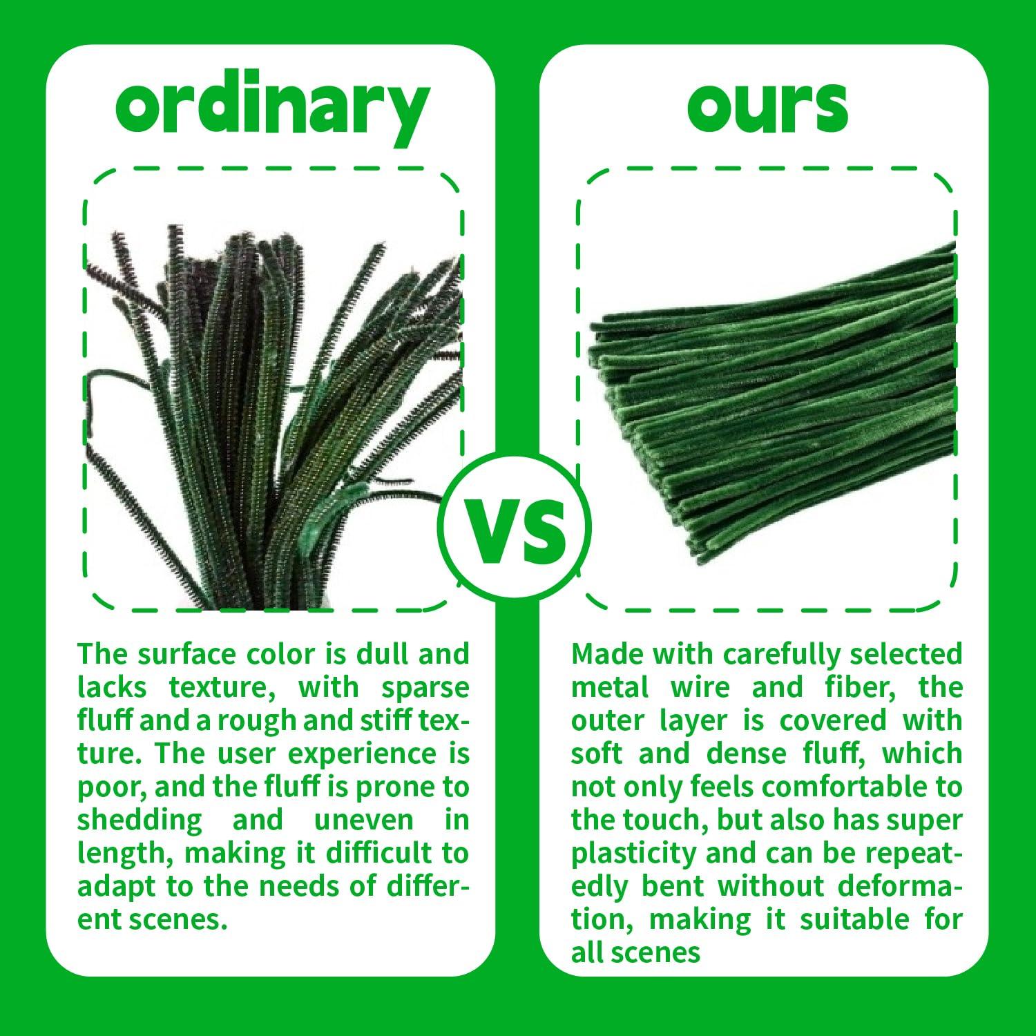 Juego de Limpiapipas Verde 200pcs ZenithFast 30cm para Manualidades