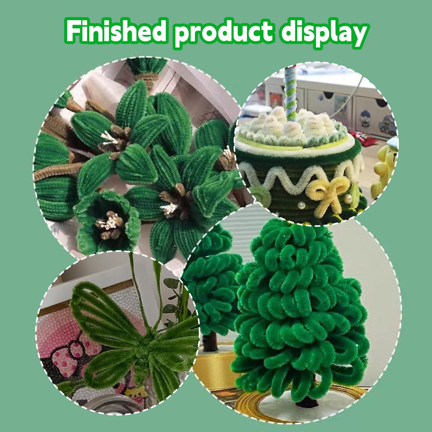 Juego de Limpiapipas Verde 200pcs ZenithFast 30cm para Manualidades