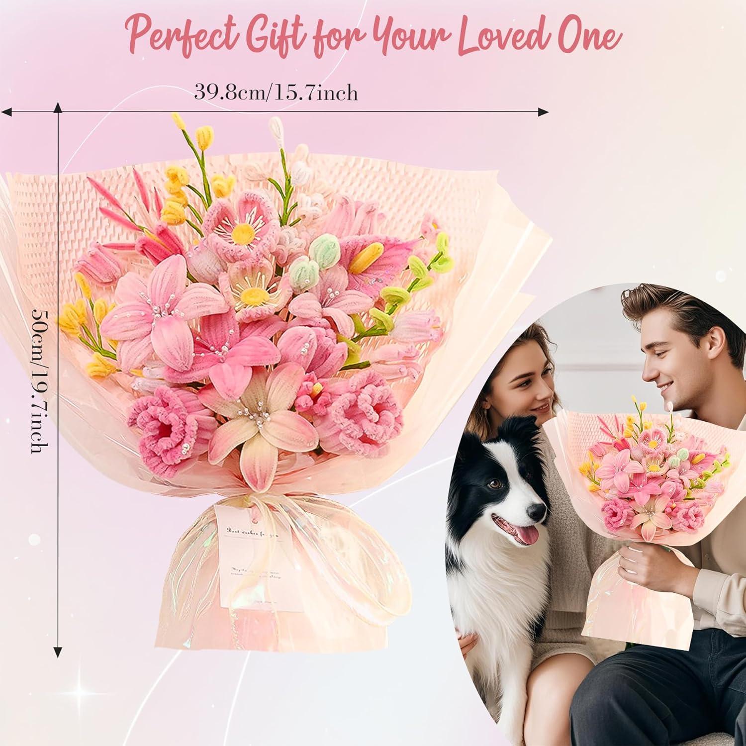 Kit de Flores de Limpiapipas DIY ERNTRNL - 200 Piezas