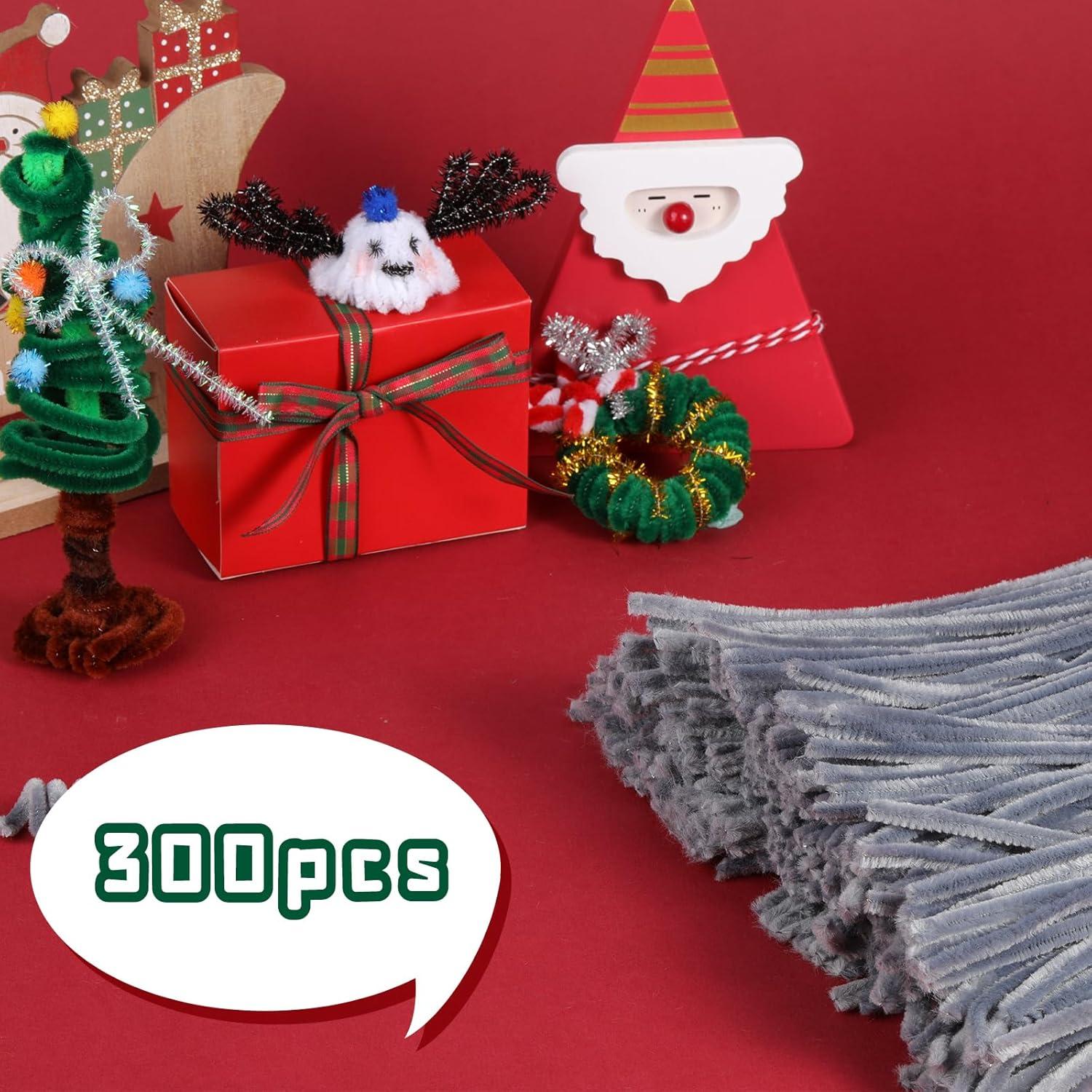 Limpiapipas Chenille Iuuidu 300 Piezas Manualidades Gris