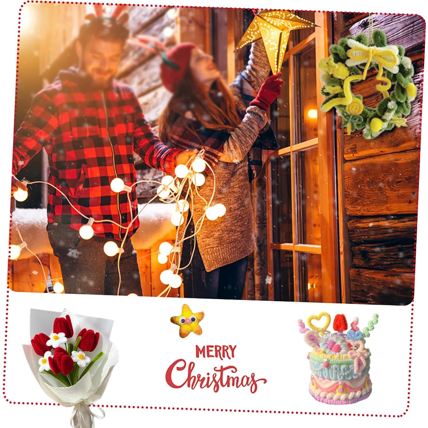 Limpiapipas Chenille Iuuidu 300 Piezas Manualidades Gris