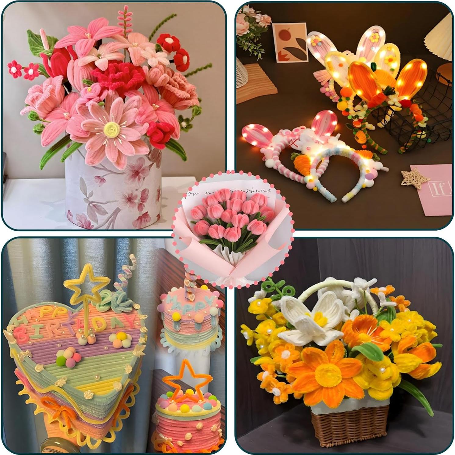 300 Limpiadores de Tubos KEMANLANG Multicolor 30.48cm DIY